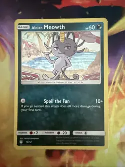 Alolan Meowth 10/12 - McDonald's Promo Holo Pokemon Card - Image 1