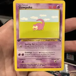 Pokemon Slowpoke 1st Edition Fossil 55/62 - Image 1