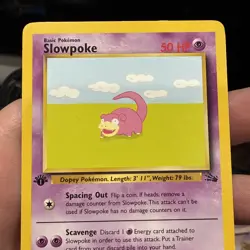 Pokemon Slowpoke 1st Edition Fossil 55/62 - Image 2