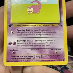 Pokemon Slowpoke 1st Edition Fossil 55/62 - Image 3