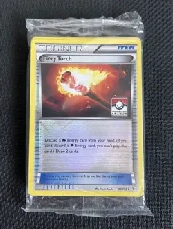 Pokemon Fiery Torch 89/106 Reverse Holo Pokemon League Stamp Sealed Pack - Image 1