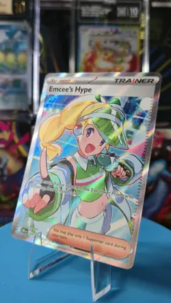 Pokemon 2025 SV Destined Rivals Emcee’s Hype 220/182 Ultra Rare Full Art NM - Image 1