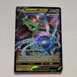 Pokemon TCG Rayquaza V 100/159 Holo Ultra Rare Crown Zenith MINT - Image 1
