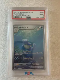 2023 POKEMON MEW EN-151 ILLUSTRATION RARE #171 WARTORTLE PSA 9 - Image 1