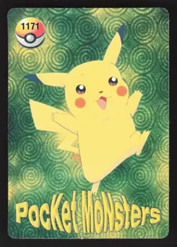 Snorlax Pikachu 1171 Prism,Holo Pokemon Carddass Vending Sticker - Image 2