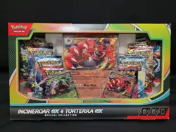 Pokemon TCG - Incineroar ex & Torterra ex Special Collection Box Sealed - Image 1