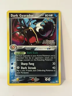 Pokemon Dark Gyarados 36/109 Reverse Holo Stamped EX Team Rocket Returns - Image 1