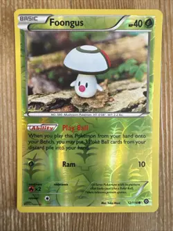 Foongus 12/114 XY Steam Siege REVERSE HOLO Pokemon NM - Image 1