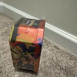 Pokemon TCG Mega Charizard Y ex Factory Sealed Tin Box 4 Booster Pack ships fast - Image 2