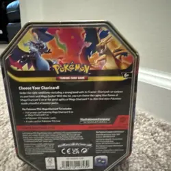 Pokemon TCG Mega Charizard Y ex Factory Sealed Tin Box 4 Booster Pack ships fast - Image 3