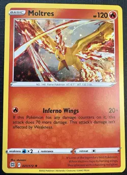 Pokemon TCG: 2022 Moltres 021/172- RARE HOLO-Brilliant Stars - Image 1