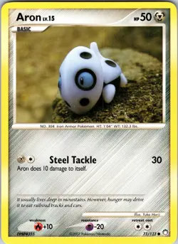Aron 71/123 Mysterious Treasures Pokemon TCG LP Normal - Image 1