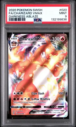 PSA 9 CHARIZARD VMAX 020/189 FULL ART DARKNESS ABLAZE POKEMON 🔥 - Image 1