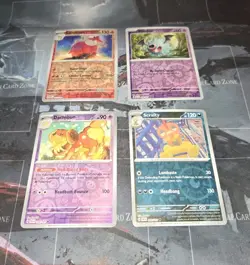 Camerupt, Woobat, Dachsbun, Scrafty Paldean Fates Reverse Holo Lot Pokemon NM - Image 2