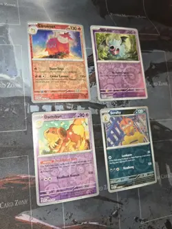 Camerupt, Woobat, Dachsbun, Scrafty Paldean Fates Reverse Holo Lot Pokemon NM - Image 3