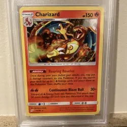 Pokemon 2019 Sun & Moon Team Up Cracked Ice #14 Charizard-Holo PSA 8 - Image 2