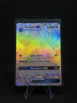 Toxapex GX Rainbow Hyper Rare 154/145 - Guardians Rising Pokemon TCG NM - Image 1