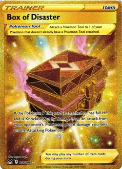 Pokemon TCG Box of Disaster 214/196 Secret Rare Swsh11 Lost Origin Gold Holo NM - Image 1