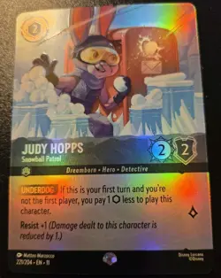 Judy Hopps - Snowball Patrol 221/204 Foil Epic Winterspell Disney Lorcana TCG - Image 1