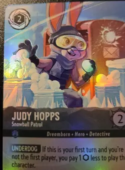 Judy Hopps - Snowball Patrol 221/204 Foil Epic Winterspell Disney Lorcana TCG - Image 3