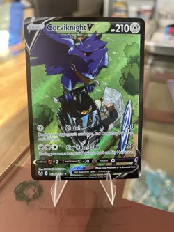 Pokemon TCG Corviknight v TG18/TG30 Full Art Silver Tempest (great looking card) - Image 1
