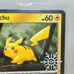 PIKACHU - (Holiday Calendar) 025/165 Stamped NM - Cosmos Holo - Pokemon TCG Card - Image 3