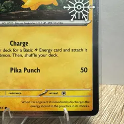 PIKACHU - (Holiday Calendar) 025/165 Stamped NM - Cosmos Holo - Pokemon TCG Card - Image 4