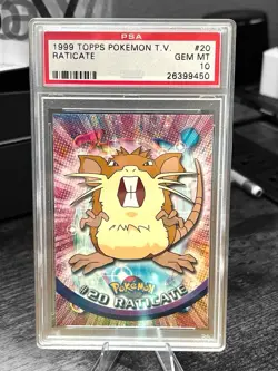 1999 Topps Pokemon TV #20 Raticate PSA 10 Gem Mint Graded Card - Image 1