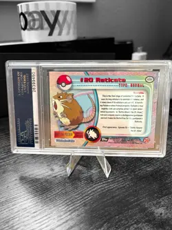 1999 Topps Pokemon TV #20 Raticate PSA 10 Gem Mint Graded Card - Image 2