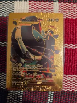 Pokemon Copperajah VMAX GOLD Foil Fan Art Collector Card - 340 HP - 137/192 - Image 1