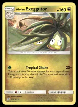 Pokemon Cards Alolan Exeggutor 114/181 Team Up Sun & Moon Rare NM - Image 1