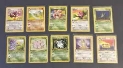 1st Ed Jigglypuff, Eevee, and Other Jungle Set WOTC Pokemon Card Lot NM/M - Image 1