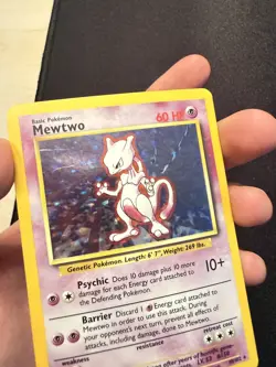 Pokemon TCG Mewtwo Base Set 10/102 Holo Unlimited Rare WOTC LP/MP Card - Image 2