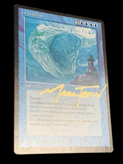 1994 Magic: The Gathering - The Dark - LEVIATHAN - Vintage Rare Signed - EX - Image 3