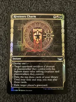 Magic The Gathering MTG - Riveteers Charm (Gilded Foil) - SNC - Image 1