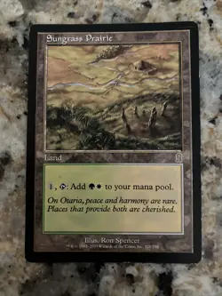 MTG Sungrass Prairie Odyssey Rare 1993-2001 Wizards Of The Coast 328/350 - Image 1