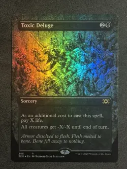 MTG - TOXIC DELUGE - RARE - 2XM - NM - BORDERLESS FOIL - Image 1