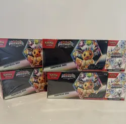 4x Lot Sam’s Club Pokemon Prismatic Evolutions Surprise Box & Booster Bundle - Image 1