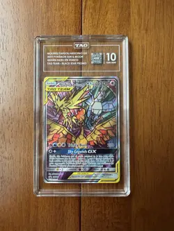 TAG 10 - Moltres & Zapdos & Articuno GX SM210 Hidden Fates ETB Promo Pokemon TCG - Image 1