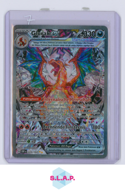 GLURAK EX POKEMON 223/197 2023 TERAKRISTALL OBF HOLO SECRET RARE GERMAN - Image 1
