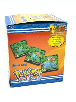 VINTAGE 1999 Pokemon ACTION FLIPZ SERIES 1 booster pack 24 pcs NEW OLD STOCK #AU - Image 2