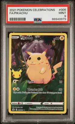 Pikachu 005 Celebrations Pokemon PSA 9 - Image 1