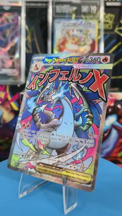 Pokemon Mega Charizard X EX 023 Me: Mega Evolution Promo Full Art Holo 360 HP - Image 1