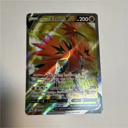 Pokemon: Galarian Zapdos V Full Art Chilling Reign 173/198 (Ultra Rare Holo) - Image 1