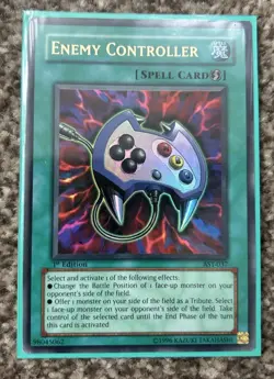 YUGIOH 1st Ed AST-037 ULTRA RARE ENEMY CONTROLLER - Image 1