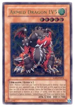 Yugioh! MP Armed Dragon LV5 - SOD-EN014 - Ultimate Rare - Unlimited Edition Mode - Image 1