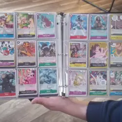Bandai One Piece Card Game Mixed Cards Lot w/Binder & Sealed Pack - Image 1