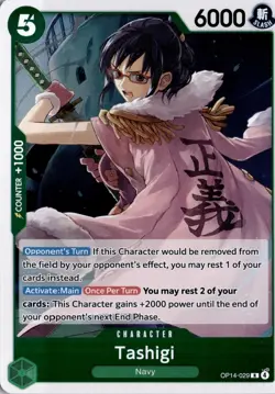 Tashigi R The Azure Sea's Seven OP14-029 One Piece TCG - Image 1
