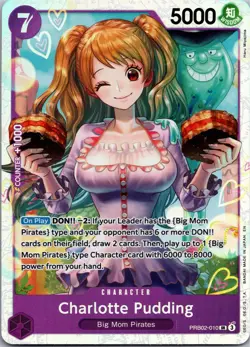 ONE PIECE TCG - CHARLOTTE PUDDING - PRB02-010 - SUPER RARE ENG PREMIUM BOOSTER - Image 1