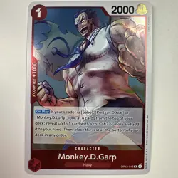 Monkey D. Garp OP13-016 One Piece TCG Rare Holo Near Mint - Image 1